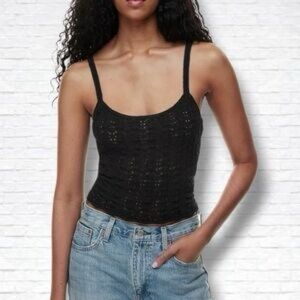 Wilfred Black Crocheted Camisole